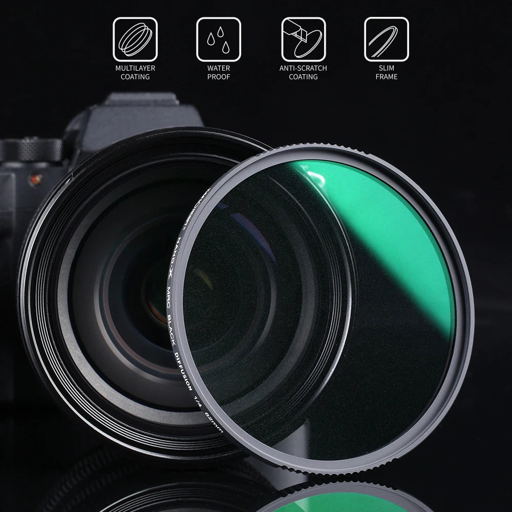 K&F Concept Black Mist Diffusion 1/4 1/8 Camera Lens Filter