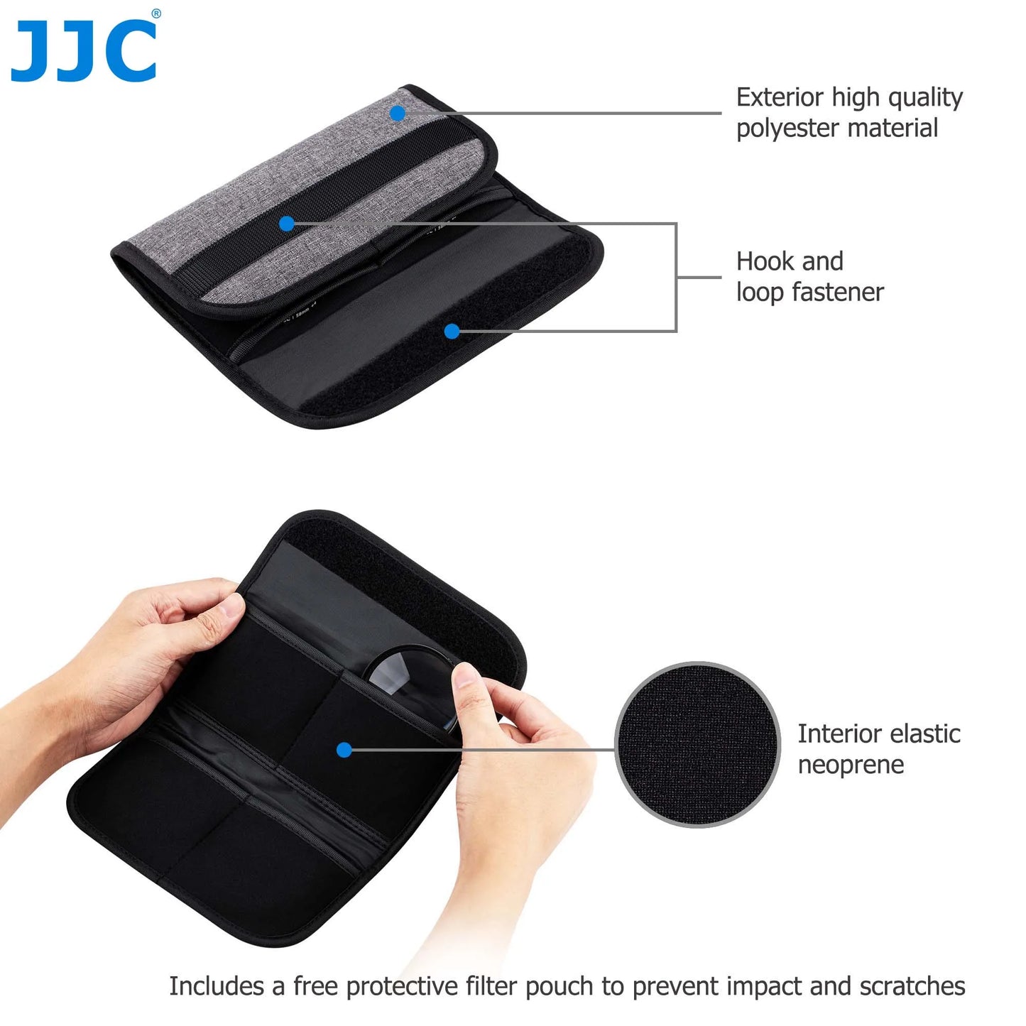 JJC Macro Close Up Lens Filter Kit with Filter Pouch