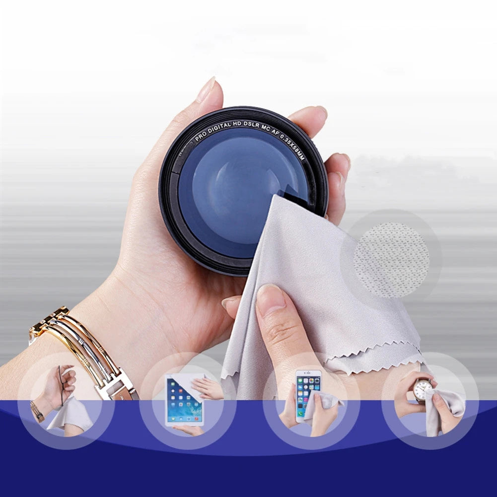 10 Pcs Soft Chamois Microfiber Camera Lens Cleaner