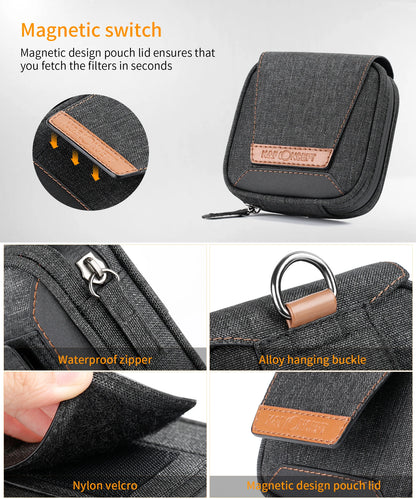 K&F Concept 4 Slots Lens Filter Case Bag