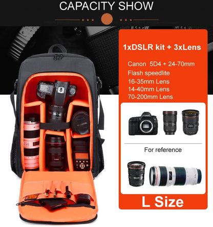 Big Capacity Photography DSLR Camera Backpack Bag